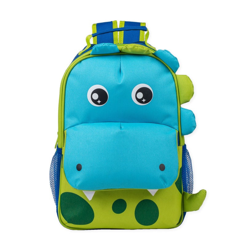 Class Collections Green Spotted Dinosaur Dimensional Animal Shape Water Resistant Preschool Backpack - Image 1